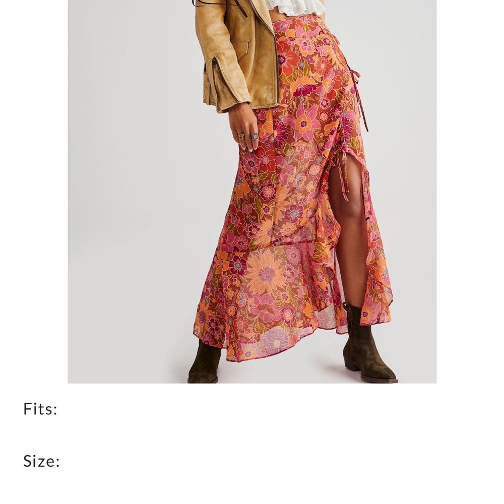 Free People Ruffle Edge Maxi Skirt